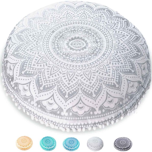 ManadalaLifeART Bohemian Mandala Pouf/Floor Cushion Covers - Picture 4 of 8